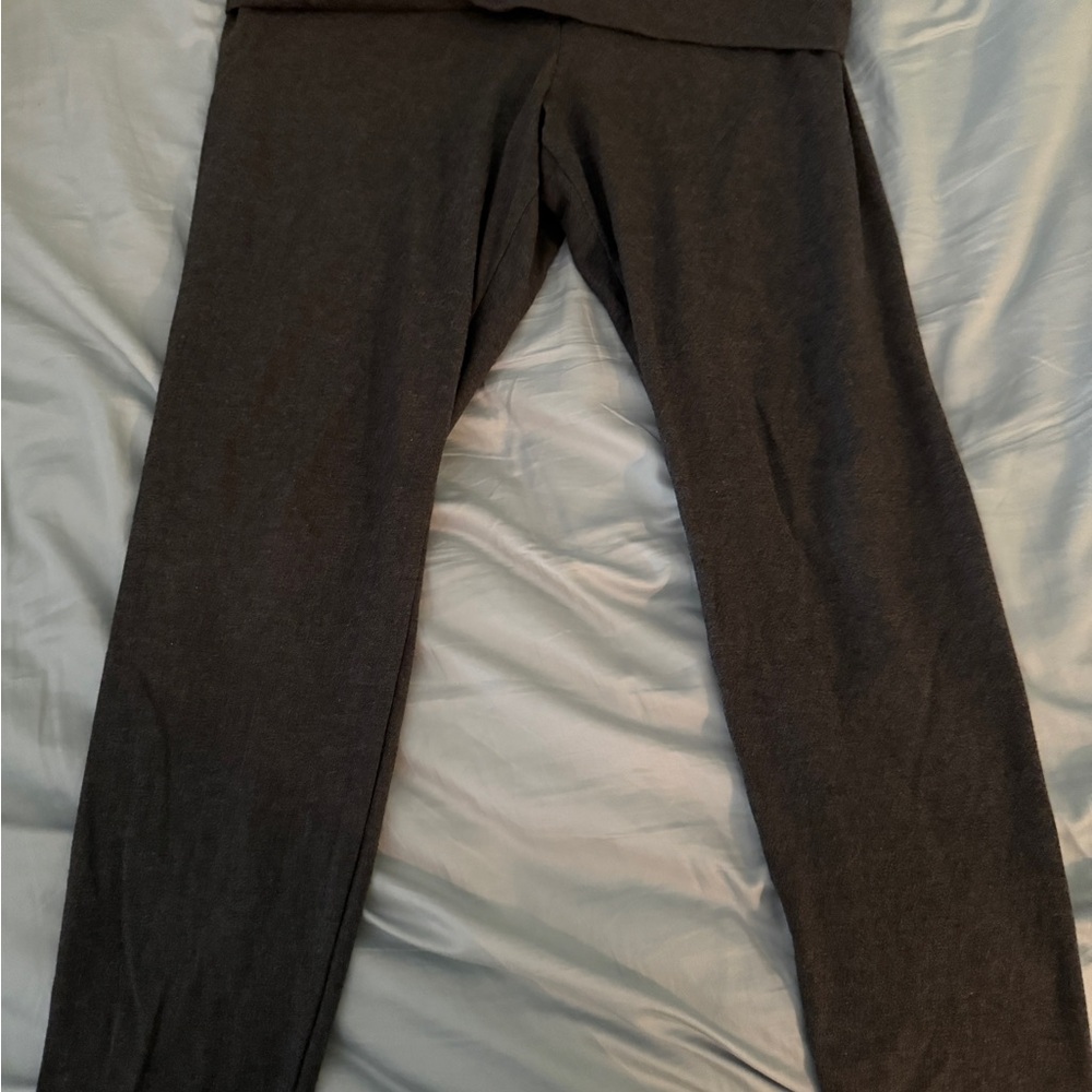 PINK Victoria's Secret Dark gray women's foldover Leggings